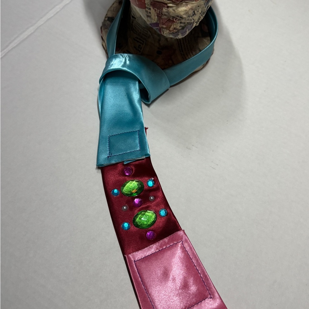 Colorful Silk Tie with Embellishments